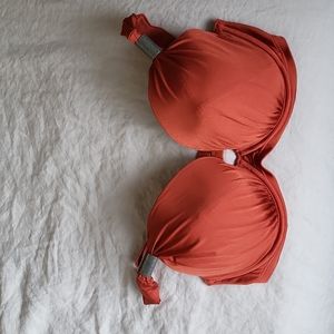 Panache Plunge Bikini Top, 32F, Orange